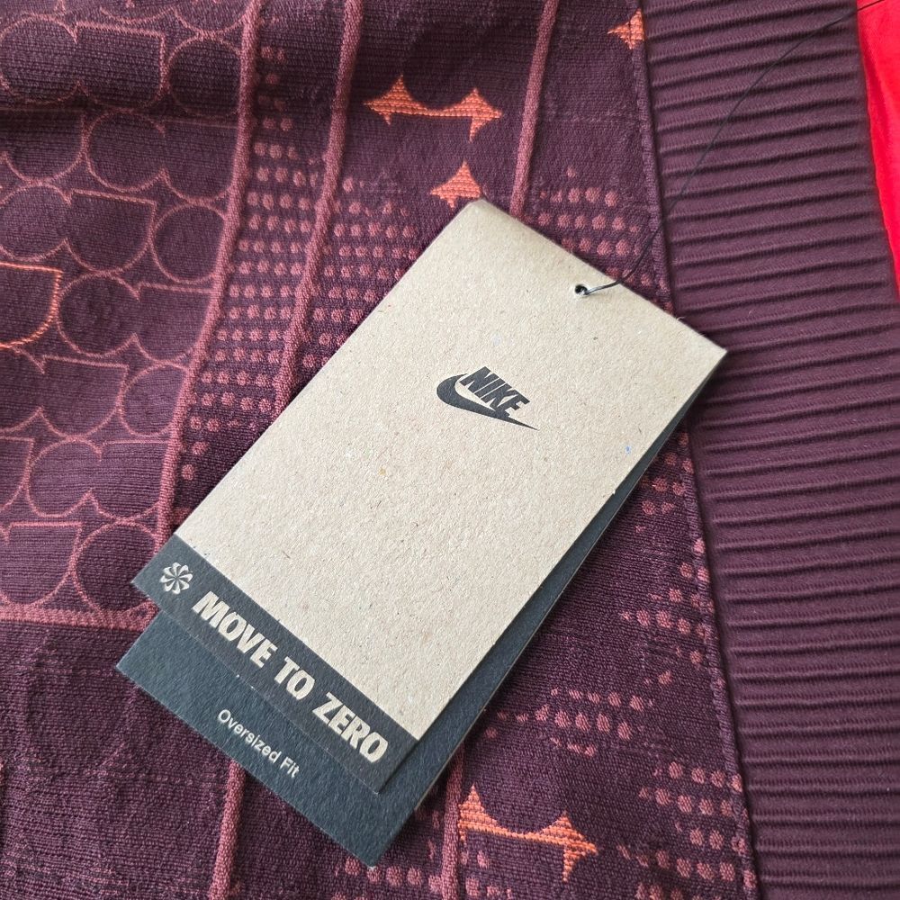 Nike Naomi Osaka Jacquard Jacket Burgundy Floral Gold Women's Medium FV7795-652 - Picture 6 of 13